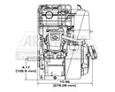 Briggs & Stratton 13R232-0001-F1 3/4" X 2 7/16" Horizontal Engine