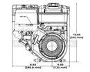 Briggs & Stratton 13R232-0001-F1 3/4" X 2 7/16" Horizontal Engine