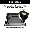 Horizon Compact Travel 2-in-1 Playard and Bassinet - Black