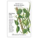 Bean, Kentucky Wonder Pole Botanical Interests Seeds