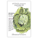 Lettuce, Crisphead Great Lakes Heirloom Botanical Interests Seeds