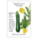 Summer Squash, Black Beauty Zucchini Heirloom Botanical Interests Seeds