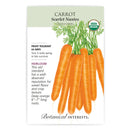 Carrot, Scarlet Nantes Botanical Interests Seeds (Organic, Heirloom)
