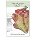 Botanical Interests, Lettuce, Romaine Rouge D'hivr Organic