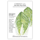 Cabbage, One Kilo Slow Bolt Napa Botanical Interests Seeds