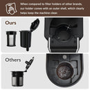Compact Coffee Maker for Ground Coffee & Loose Tea - Single Serve, 6-12 Oz Brew, Black