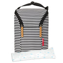 Insulated Double Bottle Bag - Black/White Stripe