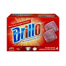 Brillo Heavy Duty Steel Wool Pads For Multi-Purpose 4.5 in. L 4 pc, Pack of 12