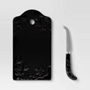 Stoneware Cheese Board with Knife Black - Threshold™