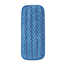 Rubbermaid Microfiber Wall/Stair Wet Mopping Pad, Blue, 13 3/4W X 5 1/2D X 1/2H - RCPQ820BLU