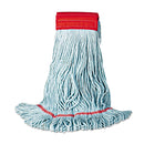 Boardwalk Mop Head, Premium Standard Head, Cotton/Rayon Fiber, Medium, Blue, 12/Carton - BWK402BL