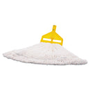 Rubbermaid Nylon Finish Mop Head, Medium, White, 6/Carton - RCPT20006