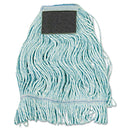Boardwalk Mop Head, Loop-End, Cotton With Scrub Pad, Medium, 12/Carton - BWK902BL