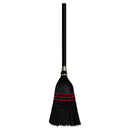Boardwalk Flag Tipped Poly Bristle Lobby Broom, 37-38" Length, Natural/Black, 12/Carton - BWK951BP
