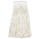 Boardwalk Mop Head, Premium Saddleback Head, Cotton Fiber, 24Oz, White, 12/Carton - BWK324C