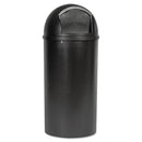 Rubbermaid Marshal Classic Container, Round, Polyethylene, 25 Gal, Brown - RCP817088BRO