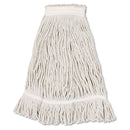 Boardwalk Mop Head, Loop Web/Tailband, Value Standard, Cotton, No. 32, White, 12/Carton - BWK4032C