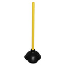 Impact Toilet/Drain Plunger, 20" Wood Handle, 6" Dia - IMP9201