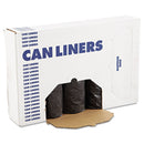 Boardwalk Low-Density Waste Can Liners, 60 Gal, 0.65 Mil, 38" X 58", Black, 100/Carton - BWK3858H