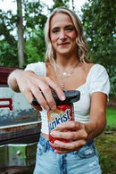 Top Topless Beverage Can Opener Black