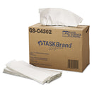 Hospeco Taskbrand Glass & Surface Wipers, 4Ply, 9.75 X 16.75, White, 150/Box, 6 Bx/Ct - HOSNE025IDW