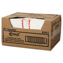 Chix Food Service Towels, 13 X 21, Cotton, White/Red, 150/Carton - CHI8252