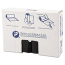Inteplast High-Density Interleaved Commercial Can Liners, 33 Gal, 16 Microns, 33" X 40", Black, 250/Carton - IBSS334016K