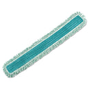 Rubbermaid Hygen Dust Mop Heads With Fringe, Green, 48", Microfiber - RCPQ449