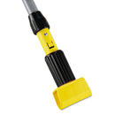 Rubbermaid Gripper Vinyl-Covered Aluminum Mop Handle, 1 1/8 Dia X 60, Gray/Yellow - RCPH236
