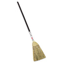 Rubbermaid Lobby Corn-Fill Broom, 28" Handle, 38" Overall Length, Brown - RCP6373BRO