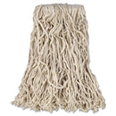 Rubbermaid Economy Cut-End Cotton Wet Mop Head, 16Oz, 1" Band, White, 12/Carton - RCPV116