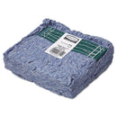 Rubbermaid Super Stitch Blend Mop Head, Medium, Cotton/Synthetic, Blue, 6/Carton - RCPD212BLU