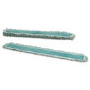Rubbermaid Hygen Dust Mop Heads With Fringe, Green, 48", Microfiber - RCPQ449