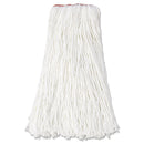 Rubbermaid Premium Cut-End Rayon Mop Head, 16Oz, White, 1" Orange Band, 12/Carton - RCPF416WHI