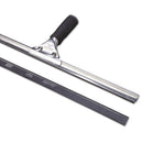 Unger Ergotec Replacement Squeegee Blades, 18" Wide, Black Rubber, Soft, 12/Pack - UNGRT45