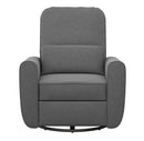 Kennedy Nursery Gliding Recliner Upholstered Accent Chair - Gray