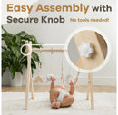 Wooden Baby Play Gym Set - natural wood