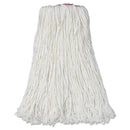Rubbermaid Premium Cut-End Rayon Mop Head, 24Oz, White, 1" Orange Band, 12/Carton - RCPF41812