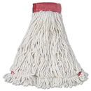 Rubbermaid Web Foot Wet Mop Head, Shrinkless, Cotton/Synthetic, White, Large, 6/Carton - RCPA253WHI