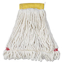 Rubbermaid Web Foot Wet Mop Head, Shrinkless, Cotton/Synthetic, White, Small, 6/Carton - RCPA251WHI