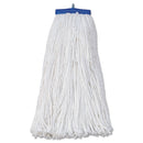 Boardwalk Mop Head, Economical Lie-Flat Head, Rayon Fiber, 20Oz, White, 12/Carton - BWK720R