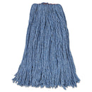 Rubbermaid Cotton/Synthetic Cut-End Blend Mop Head, 24Oz, 1" Band, Blue, 12/Carton - RCPF51812BLU