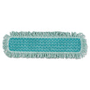 Rubbermaid Hygen Microfiber Fringed Dust Mop Pad, 24W X 9D, Green - RCPQ42600GR00
