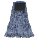 Boardwalk Mop Head, Loop-End, Cotton With Scrub Pad, Large, 12/Carton - BWK903BL