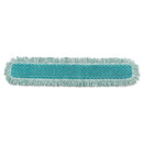 Rubbermaid Hygen Dry Dusting Mop Heads With Fringe, 36", Microfiber, Green - RCPQ438