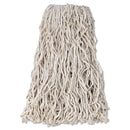 Rubbermaid Economy Cut-End Cotton Wet Mop Head, 24Oz, 1" Band, White, 12/Carton - RCPV118
