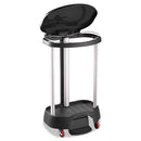 Rubbermaid Premium Step-On Linen Hamper, 30 Gal, 20.38W X 22.25D X 37.88H, Aluminum/Plastic, Black - RCP6300BLA