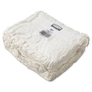 Rubbermaid Economy Cut-End Rayon Mop Head, 24Oz, 1" Band, White, 12/Carton - RCPV418