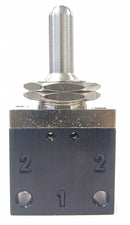 Pneumadyne 3.03 inL Aluminum / Brass 3-Way, 3 Position, FNPT Toggle Valve with Spring Return Metal Toggle Handl - C042503