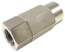 Pneumadyne Check Valve, 1/8 in, Single, Inline, Brass, Electroless Nickel, FNPT x FNPT - C050501